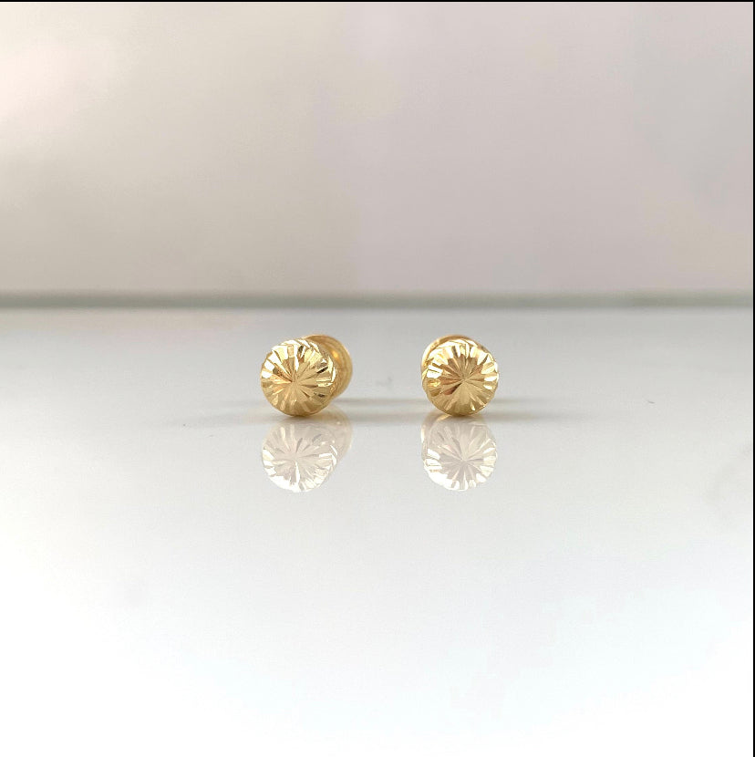 TOPOS BOLA DIAMANTADA ORO AMARILLO 18K 0,7 GR / 6 MM