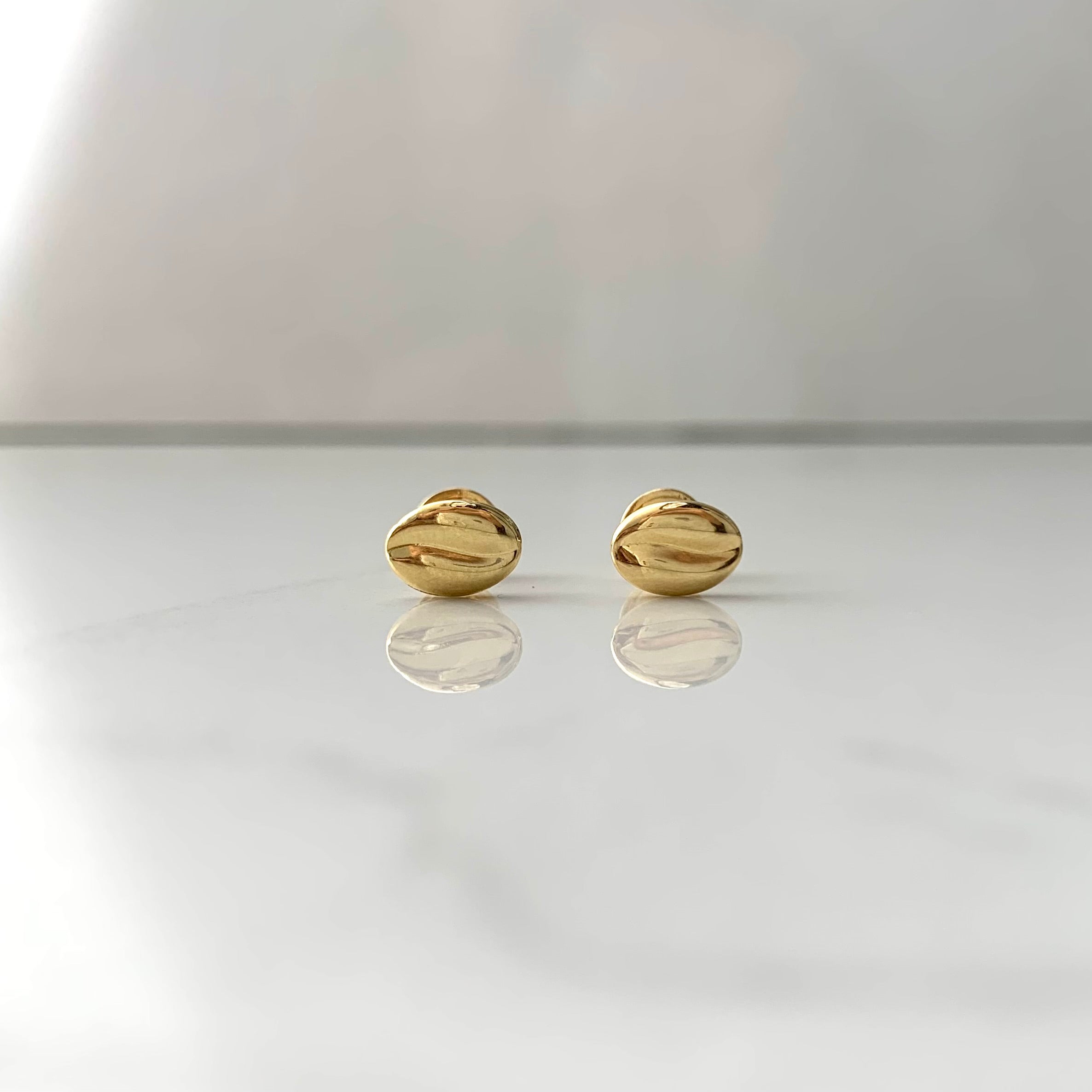 TOPOS CAFÉ * ORO AMARILLO 18K 0,65 GR / 7 MM  *