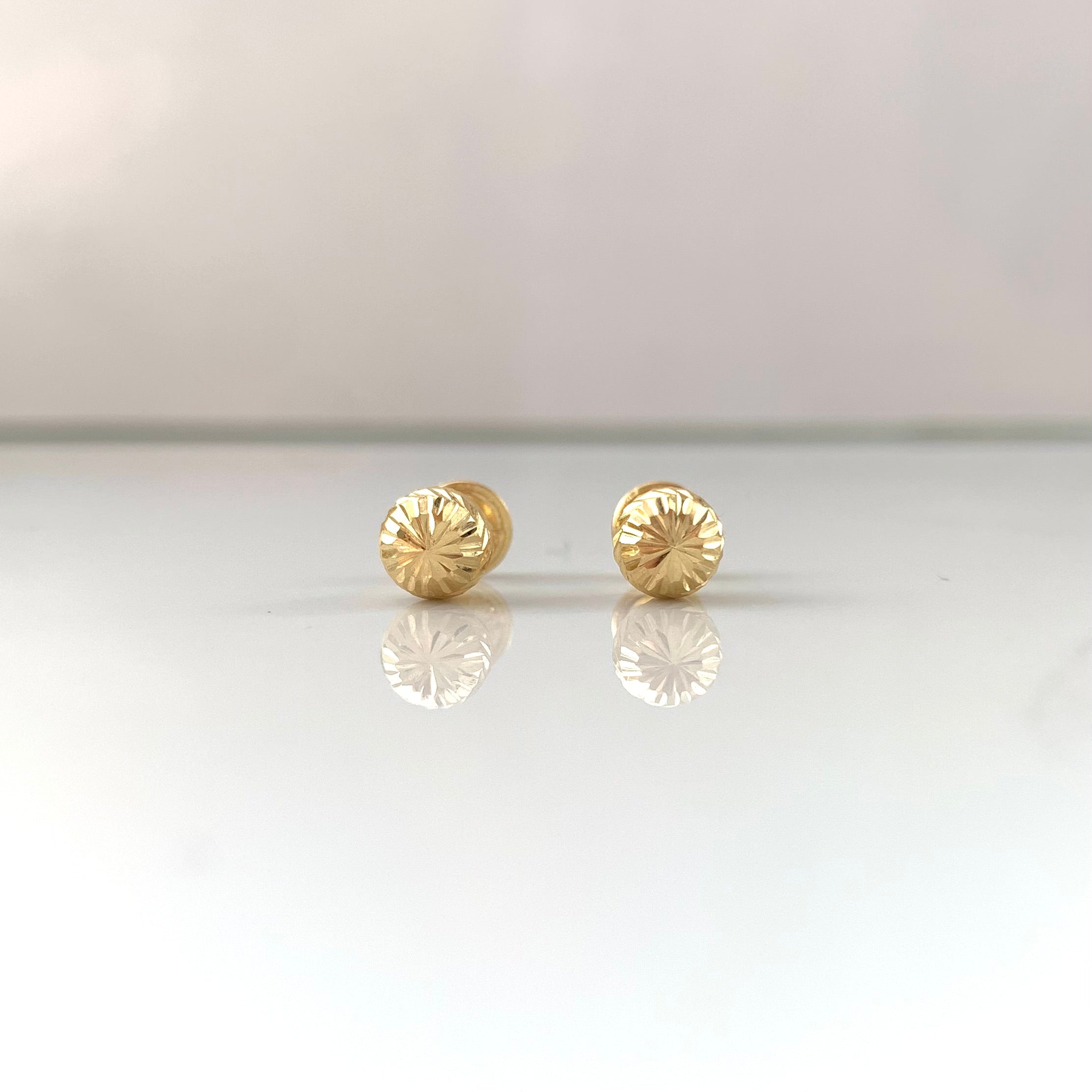 TOPOS BOLA DIAMANTADA ORO AMARILLO 18K 0,7 GR / 6 MM