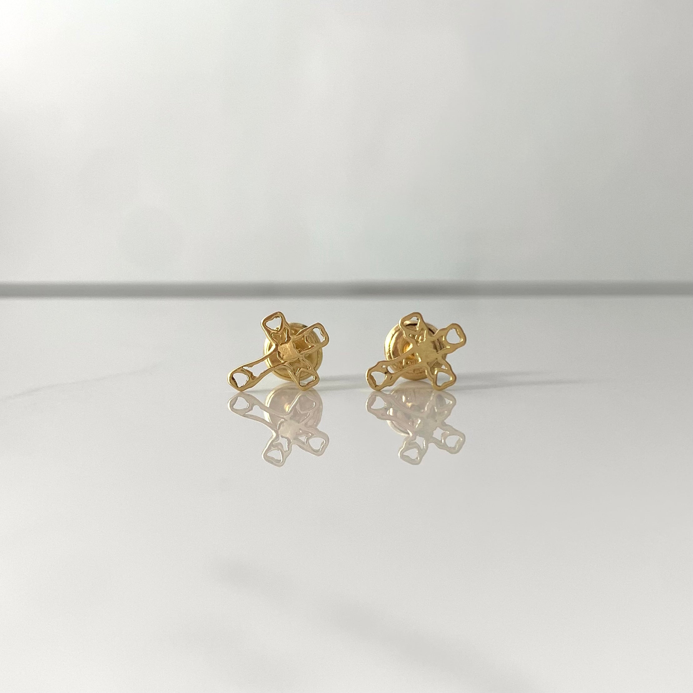 TOPOS CRUZ * ORO AMARILLO 18K 0,8 GR / 9 MM  *