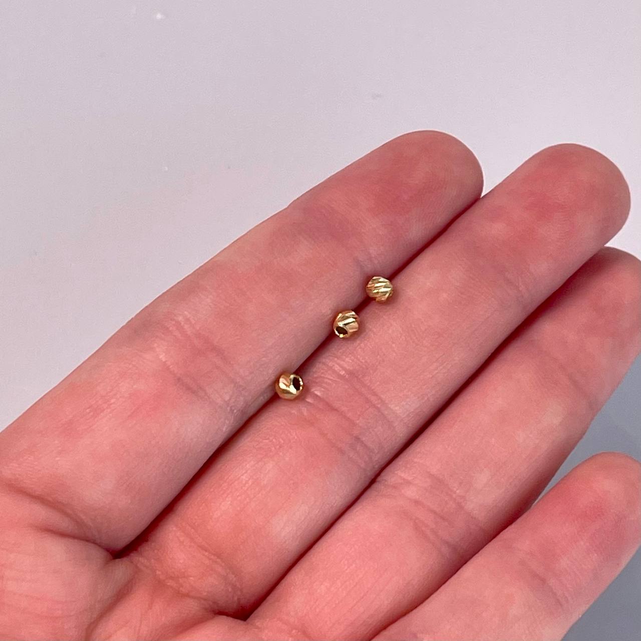 BOLA DIAMANTADA 3MM / NAC ORO AMARILLO